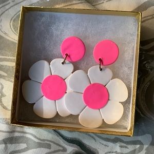 Blush Daisy Clay Daisy Earrings